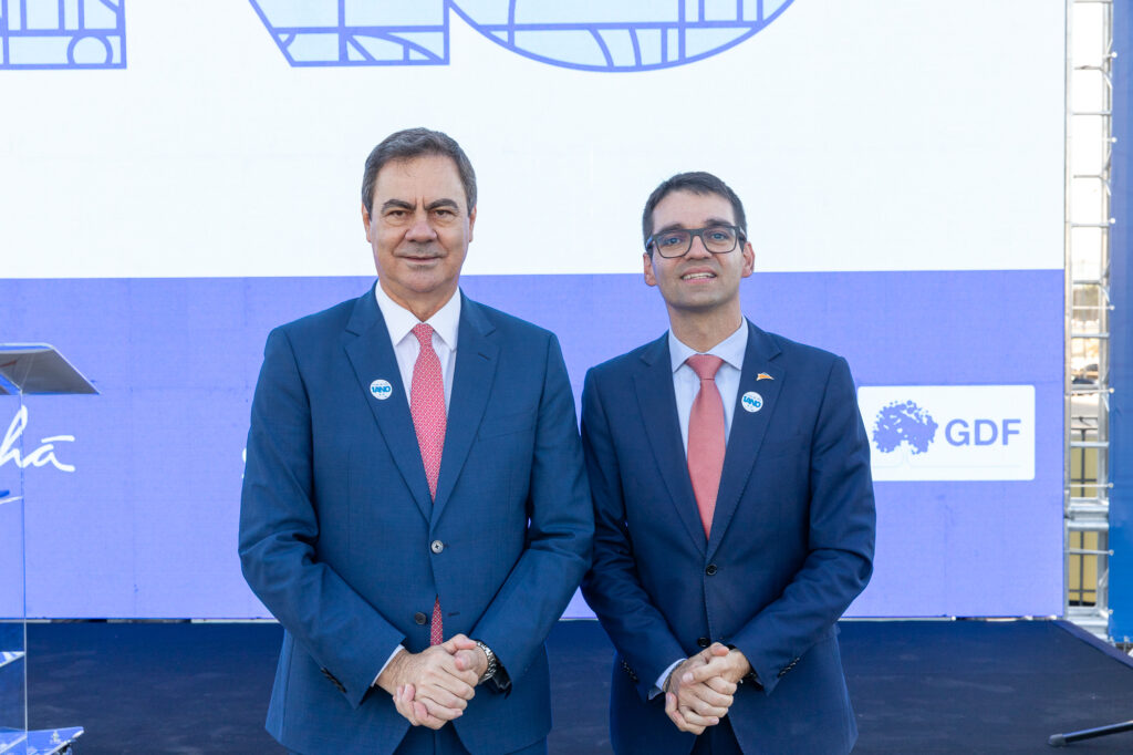 O presidente da Fecomércio José Aparecido Freire e o diretor regional do Senac Vitor Corrêa