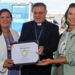 Fernanda Alcântara, Dom Paulo Cezar e Paula Belmonte | Foto: Luís Tajes/Comunicação Paula Belmonte