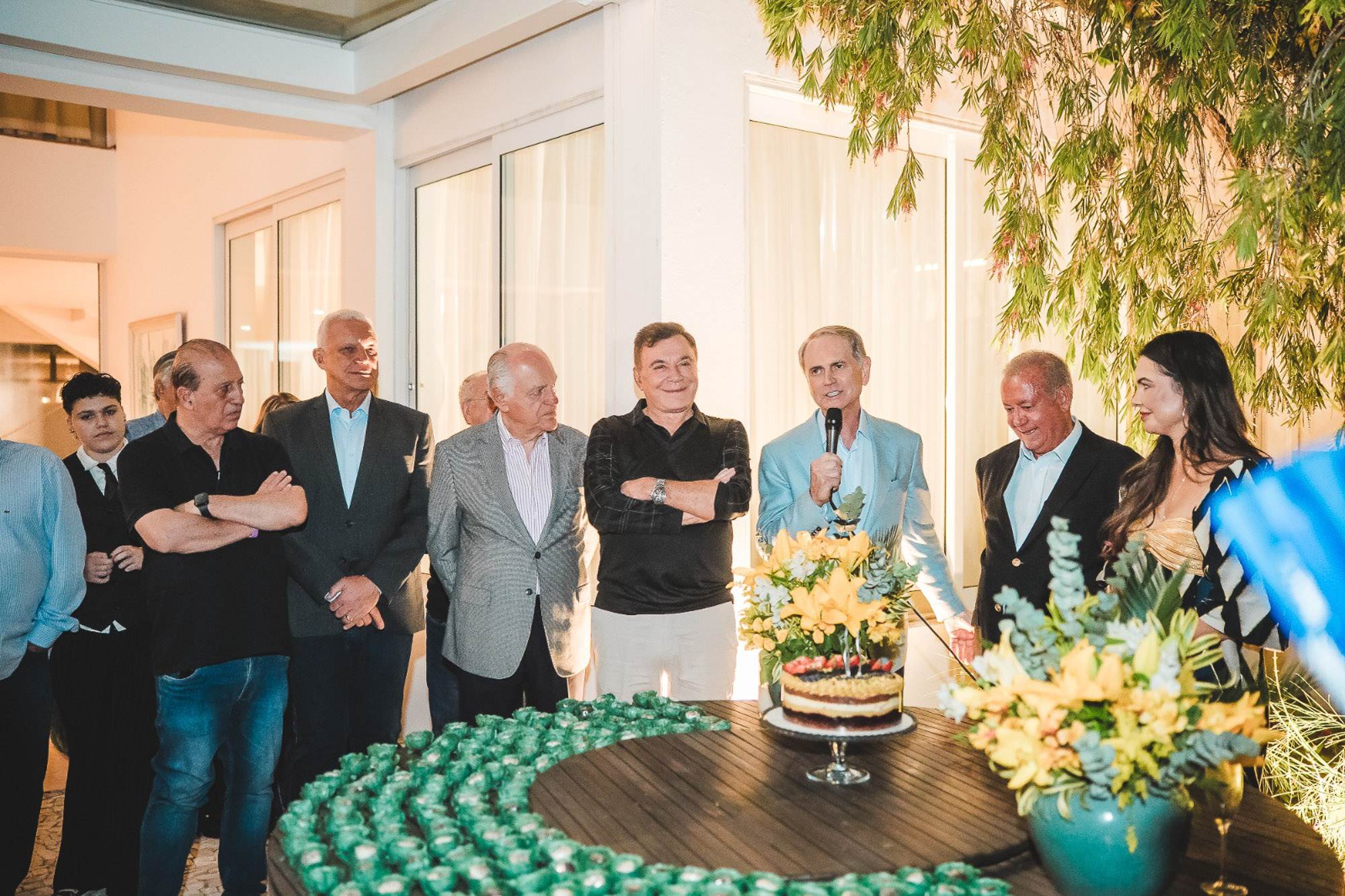 Ministro Augusto Nardes, José Humberto Pires, Pimenta da Veiga, Álvaro Dias, Paulo Octávio, Wilfrido Augusto e Paula Belmonte | Foto: Arquivo pessoal