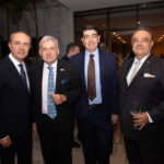 Deputado do parlamento grego Theodoros Karaoglou, o embaixador da Grécia Yannis Tzovas, Georgios Karakaksis e o embaixador da Macedônia do Norte Igor Popov