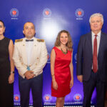 Güzin Öztürk, adido de Defesa, coronel Ensar Öztürk, a vice-chefe de missão Mine Ozgül Bilman e o embaixador da Turquia Halil Ibrahim Akça | Foto: Mariana Campos