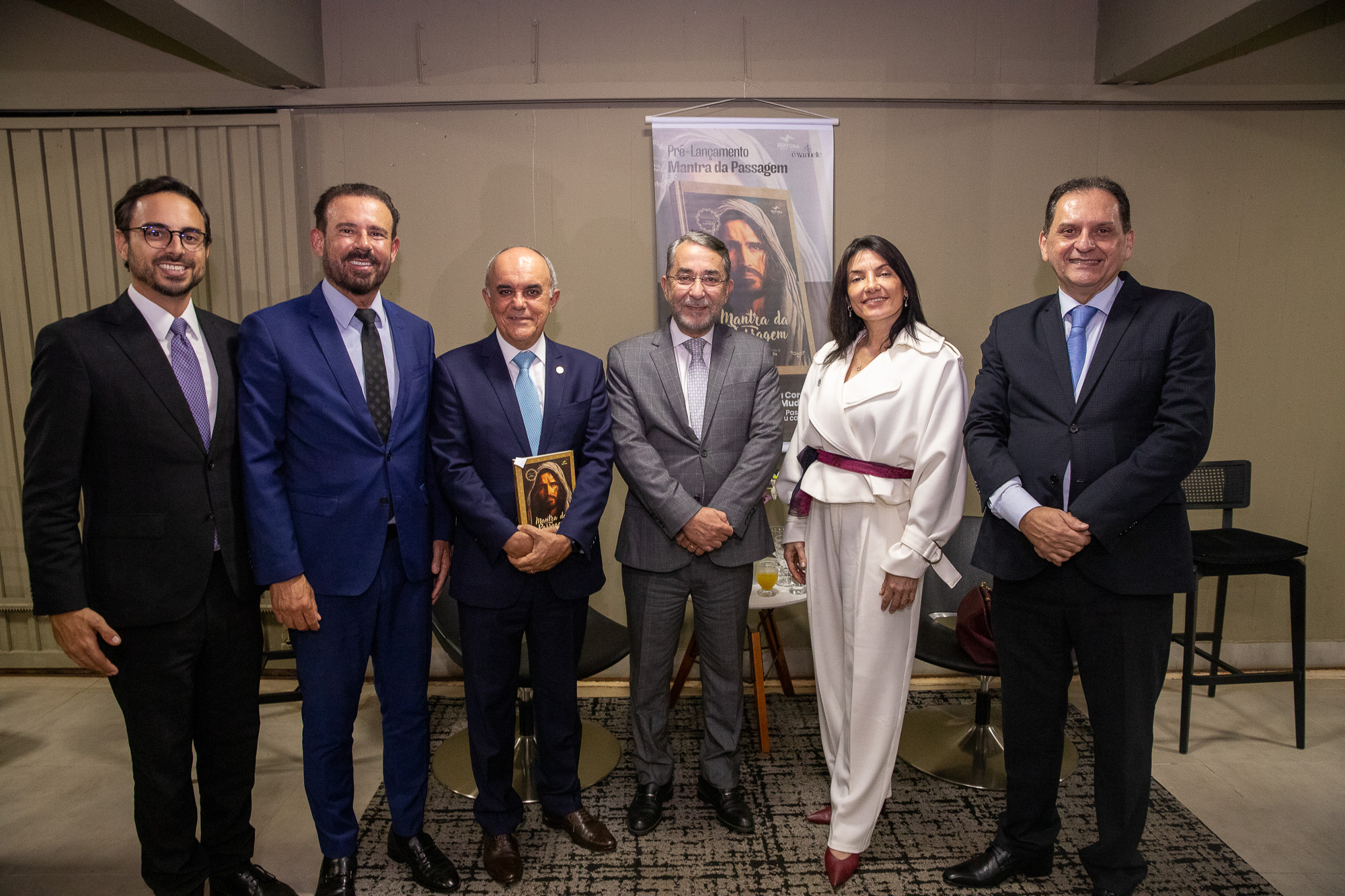 Raul Sabóia Filho, Raul Sabóia, ministro Claudio Brandão, o presidente do Correio Braziliense Guilherme Machado, Andréia Aleixo e o ministro Reynaldo Soares da Fonseca | Foto: Mariana Campos
